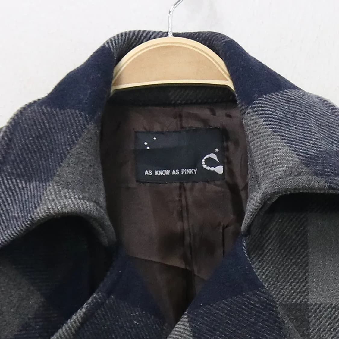 애즈논애즈 체크 더블 숏 울혼방 코트 59694 상품이미지3