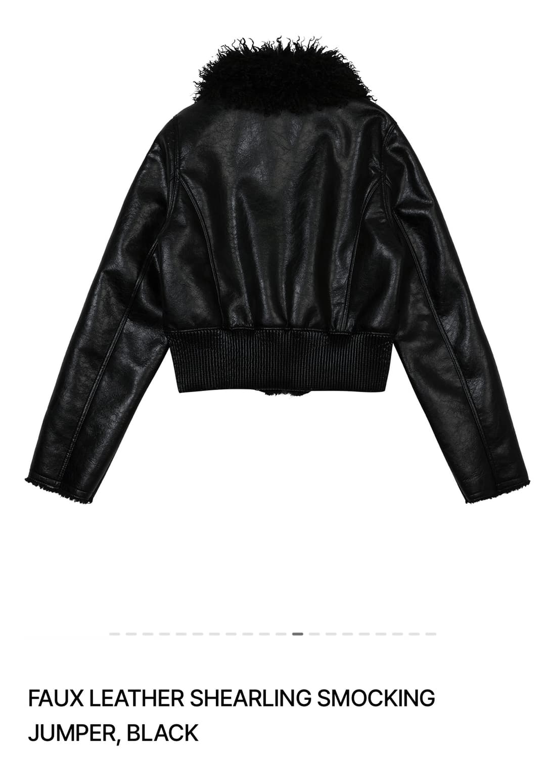 보헤미안서울 FAUX LEATHER SHEARLING SMOCKING J 상품이미지2