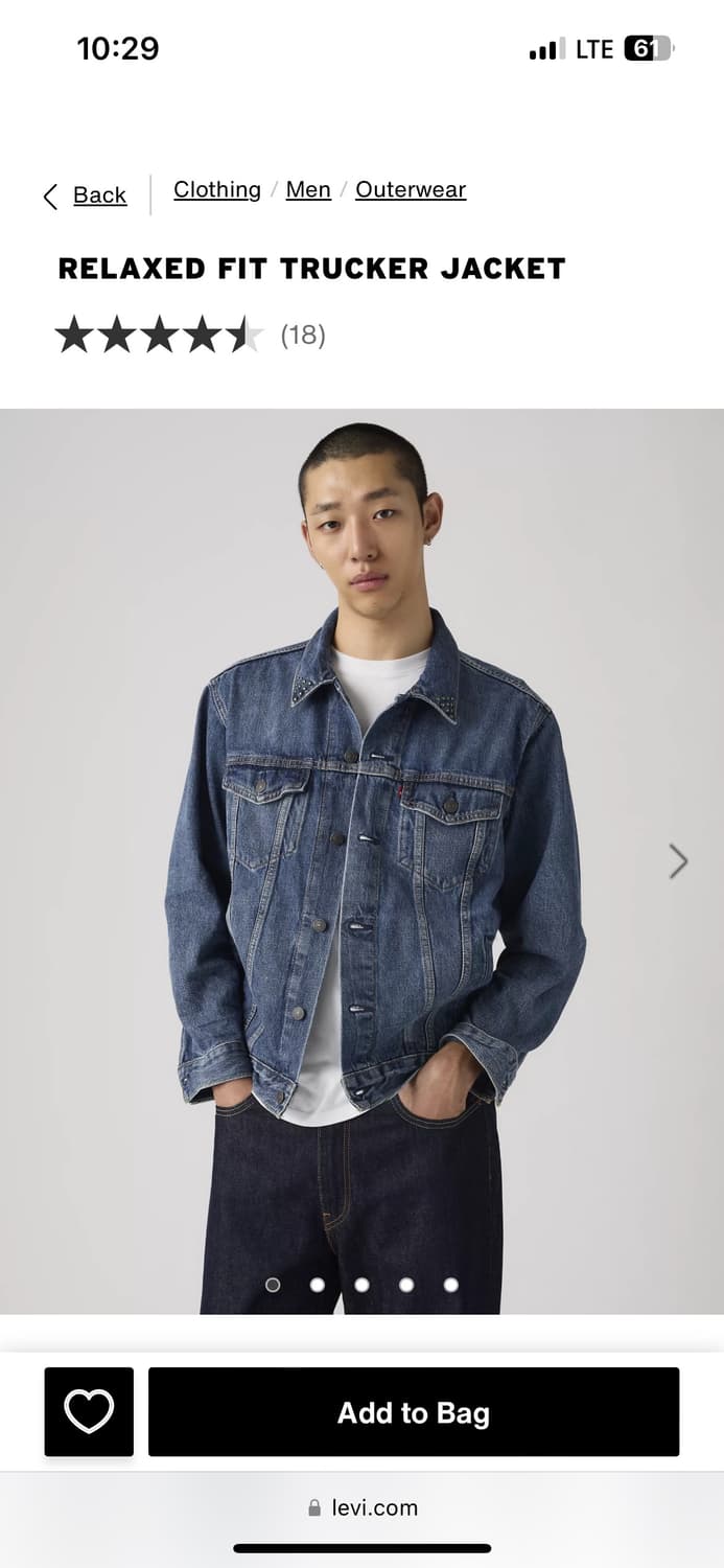 리바이스 릴렉스드 데님 트러커자켓 (청자켓)  S사이즈 새상품 상품이미지6