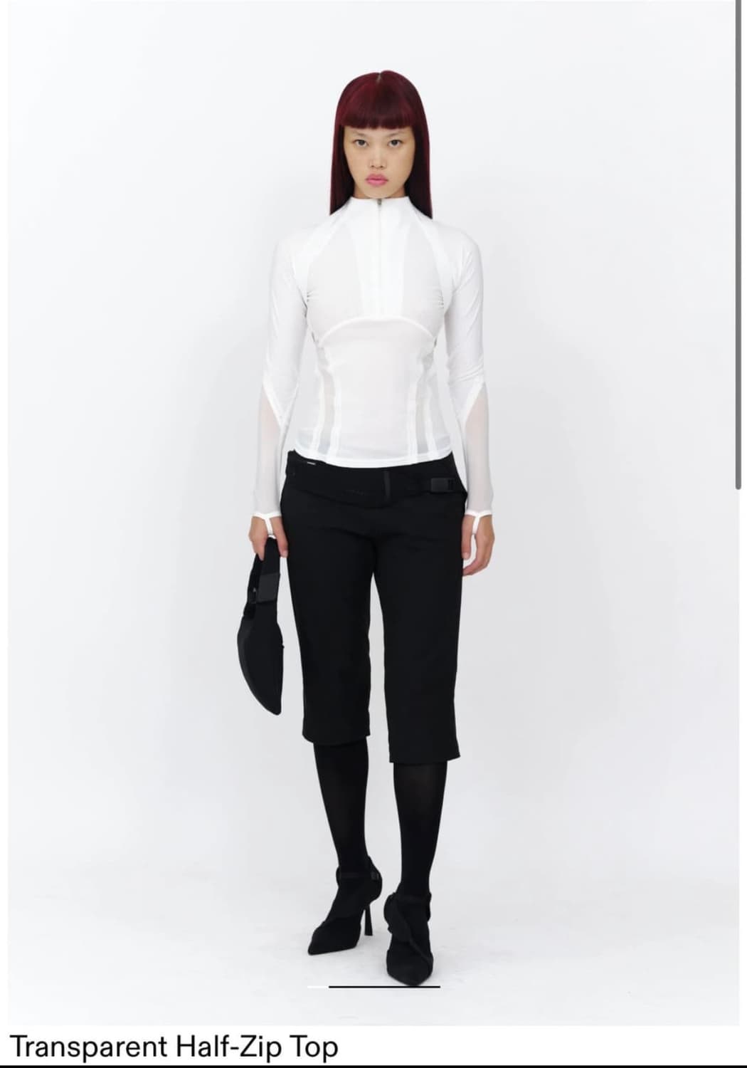 혜인서 Transparent Half-Zip Top 0 size 상품이미지3