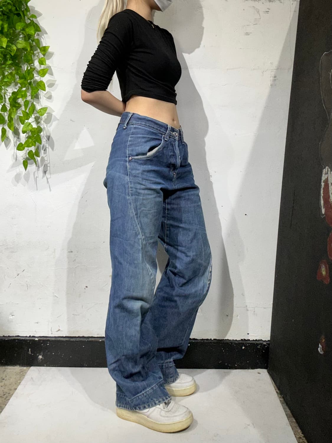 리바이스 엔지니어드 와이드 중청 데님 팬츠 청바지 상품이미지1