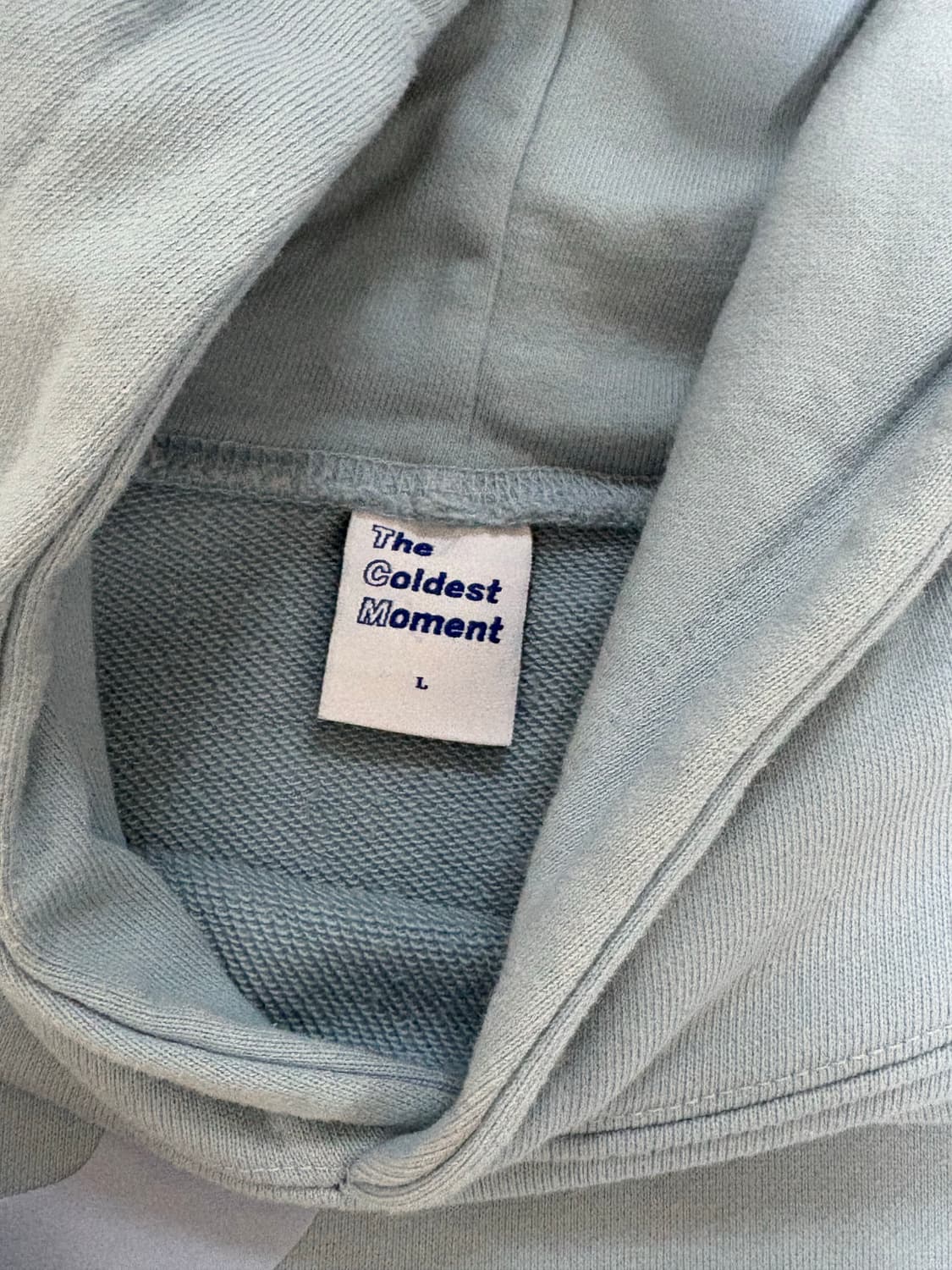 더콜디스트모먼트 tcm 후드티 스카이블루 상품이미지3