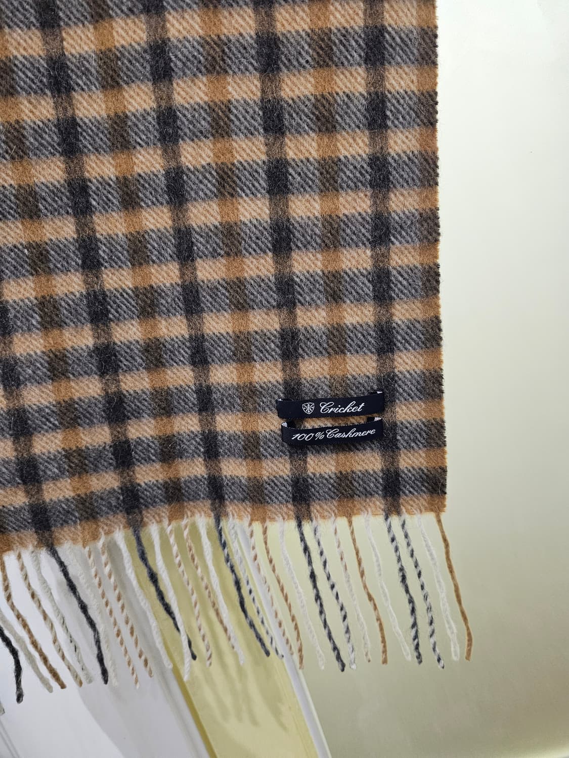 Cricket 캐시미어 체크 머플러 상품이미지3