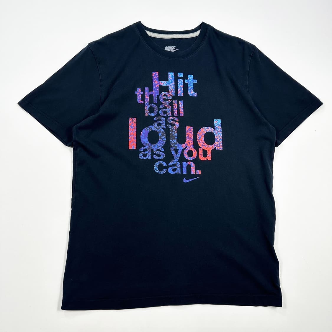 나이키 스우시 프린팅 블랙 반팔 티셔츠 (XL) 상품이미지2