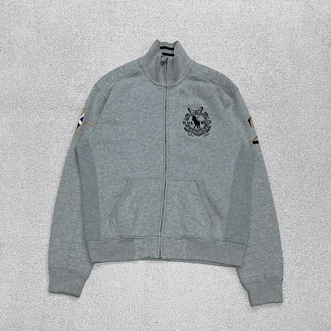 폴로 랄프로렌 블랙워치 스웻 집업 자켓 그레이 상품이미지2