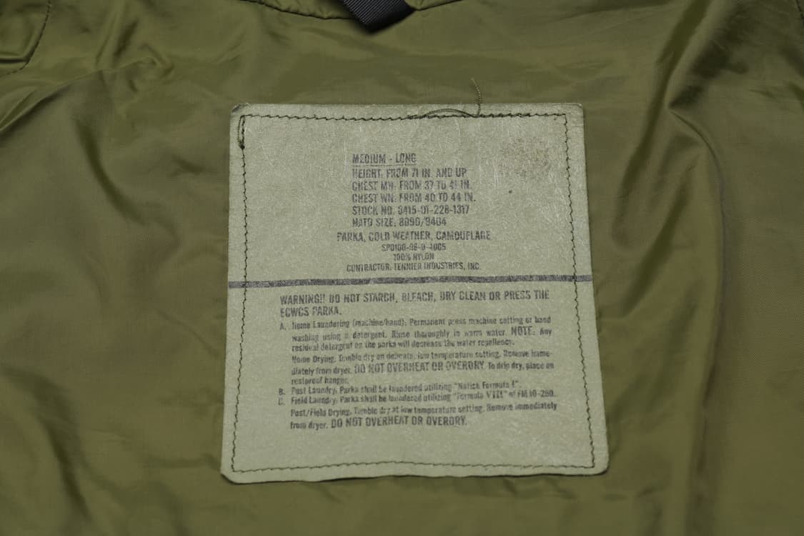 [M/L] 미군 ECWCS 1세대 우드랜드 고어텍스 자켓 상품이미지4