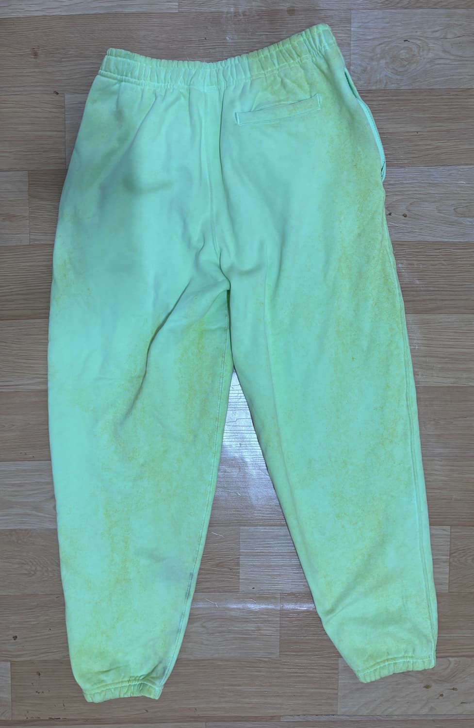 스투시 X 나이키 워싱 조거팬츠 라임 S사이즈 상품이미지2