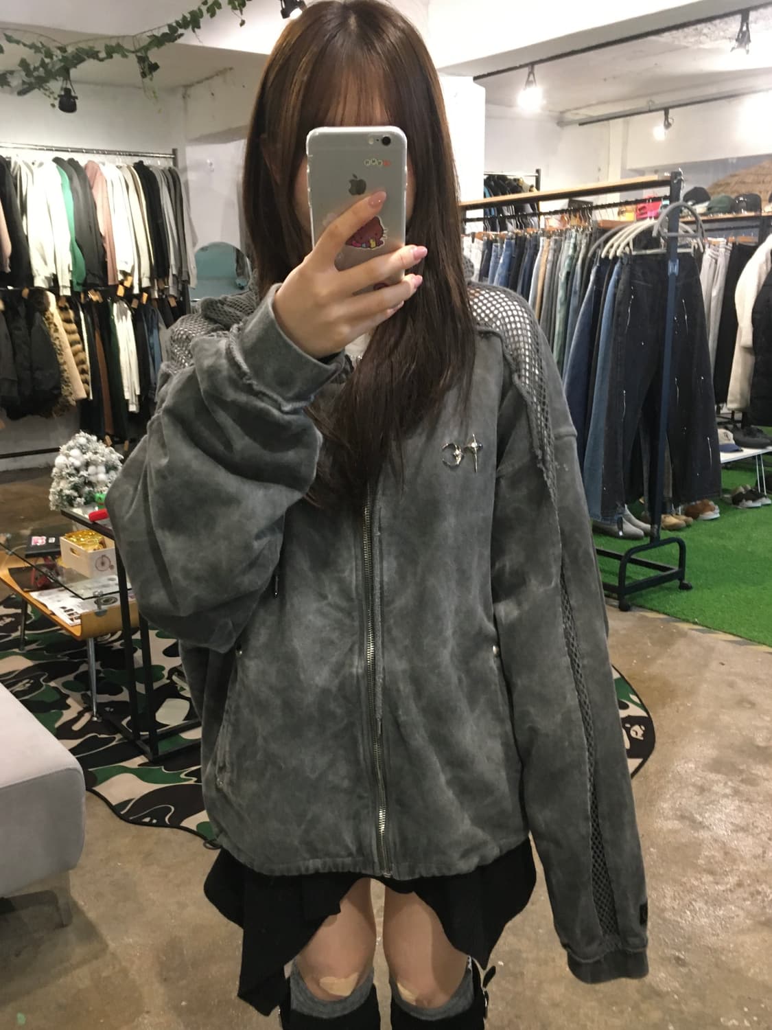 Thugclub 떠그클럽 댐 집업 그레이 상품이미지10