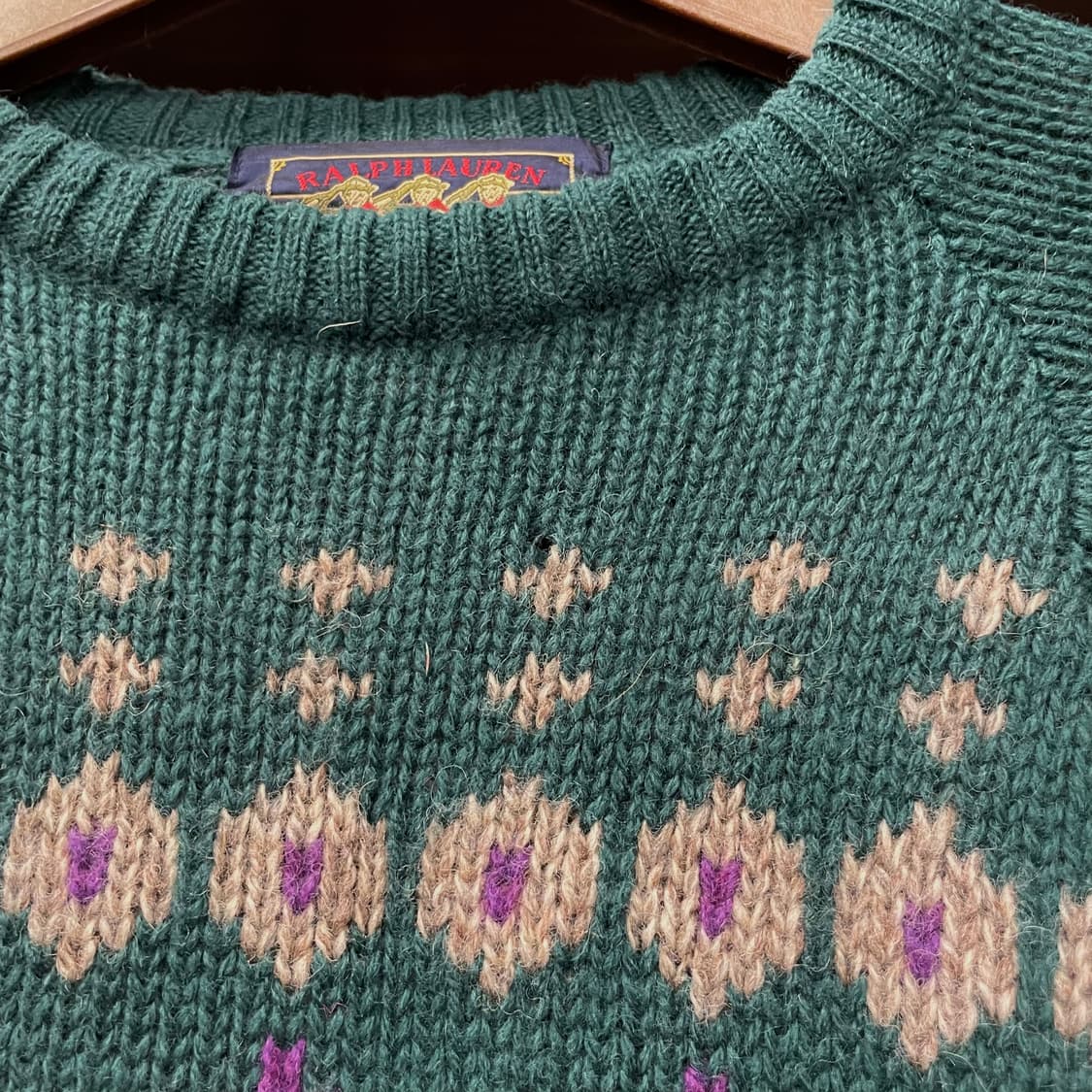 90s 폴로 랄프로렌 챕스 패턴 헤비 울 니트 스웨터 상품이미지4