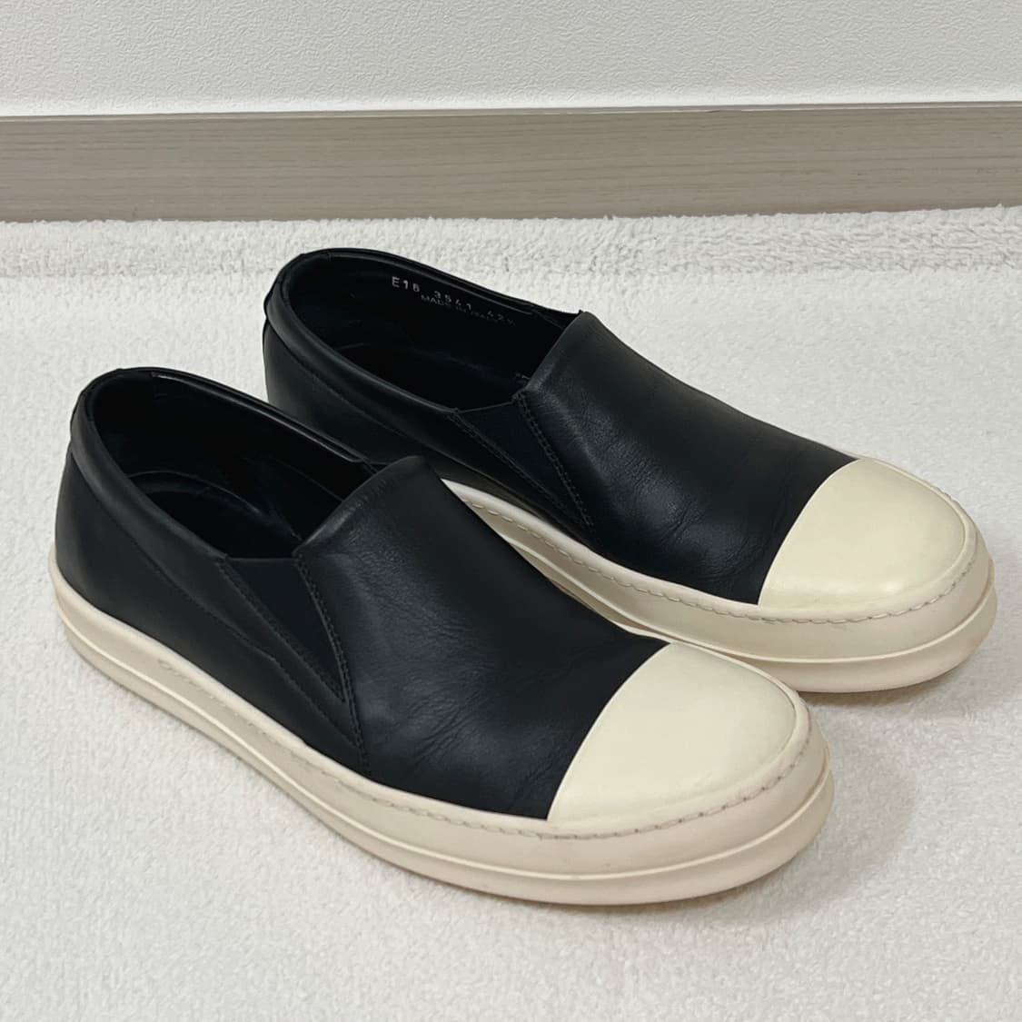 릭오웬스 16SS 스니커즈 슬립온 블랙 레더 LPO 상품이미지2