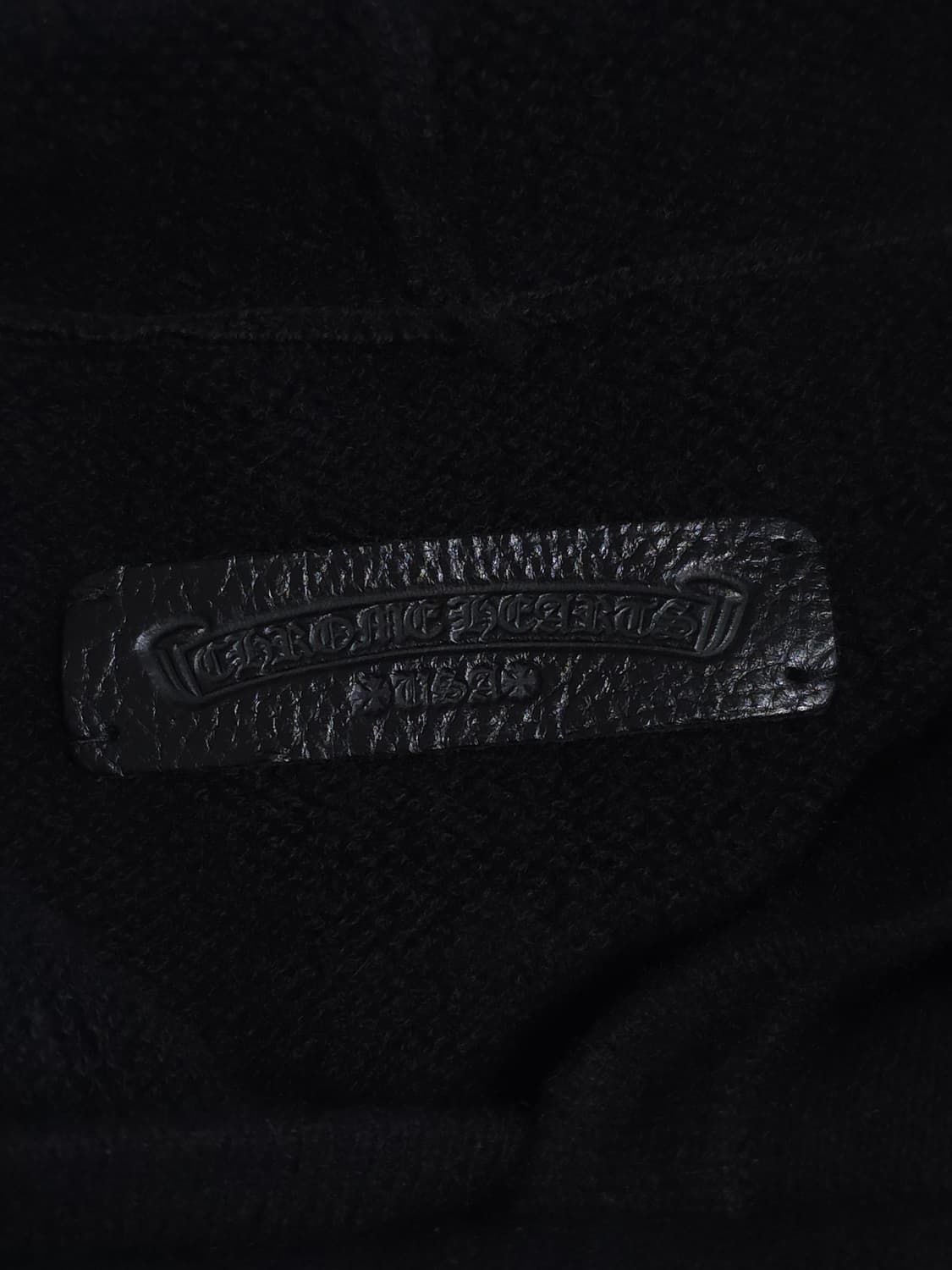 [L] 크롬하츠 플로랄 자수 캐시미어 후드 블랙 상품이미지5