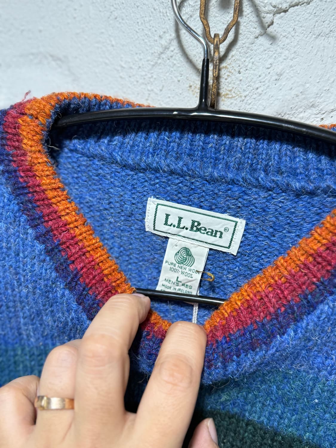 1990’s L.L.Bean Wool Navajo Knit 상품이미지6
