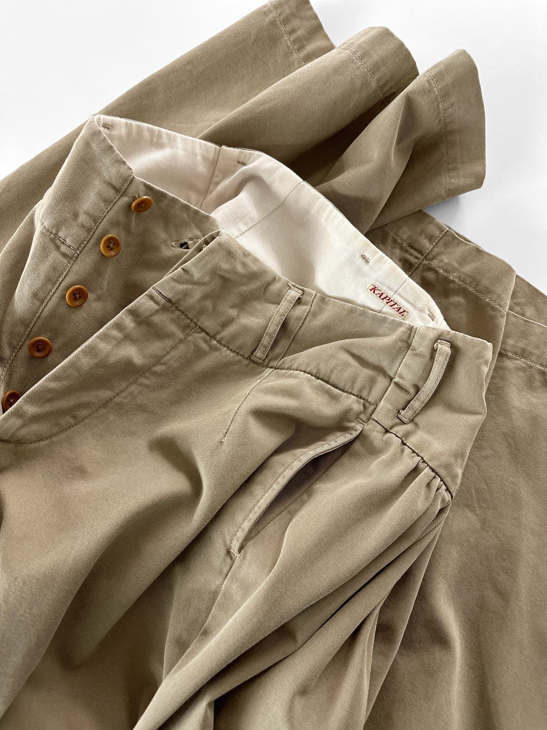 캐피탈 코튼 게더드 와이드 팬츠 상품이미지3