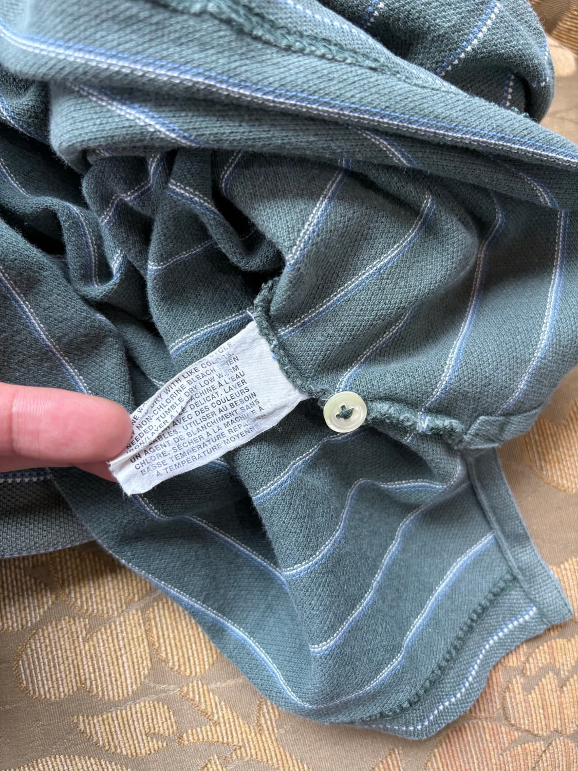 90s 올드 갭 스트라이프 카라 티셔츠 상품이미지4