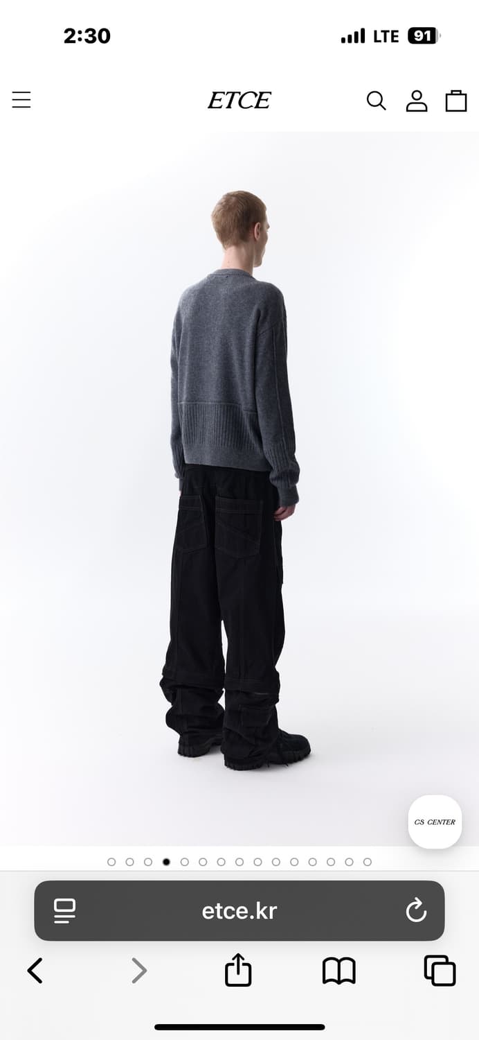 ETCE SMOCKING WOOL KNIT ZIP UP  상품이미지3