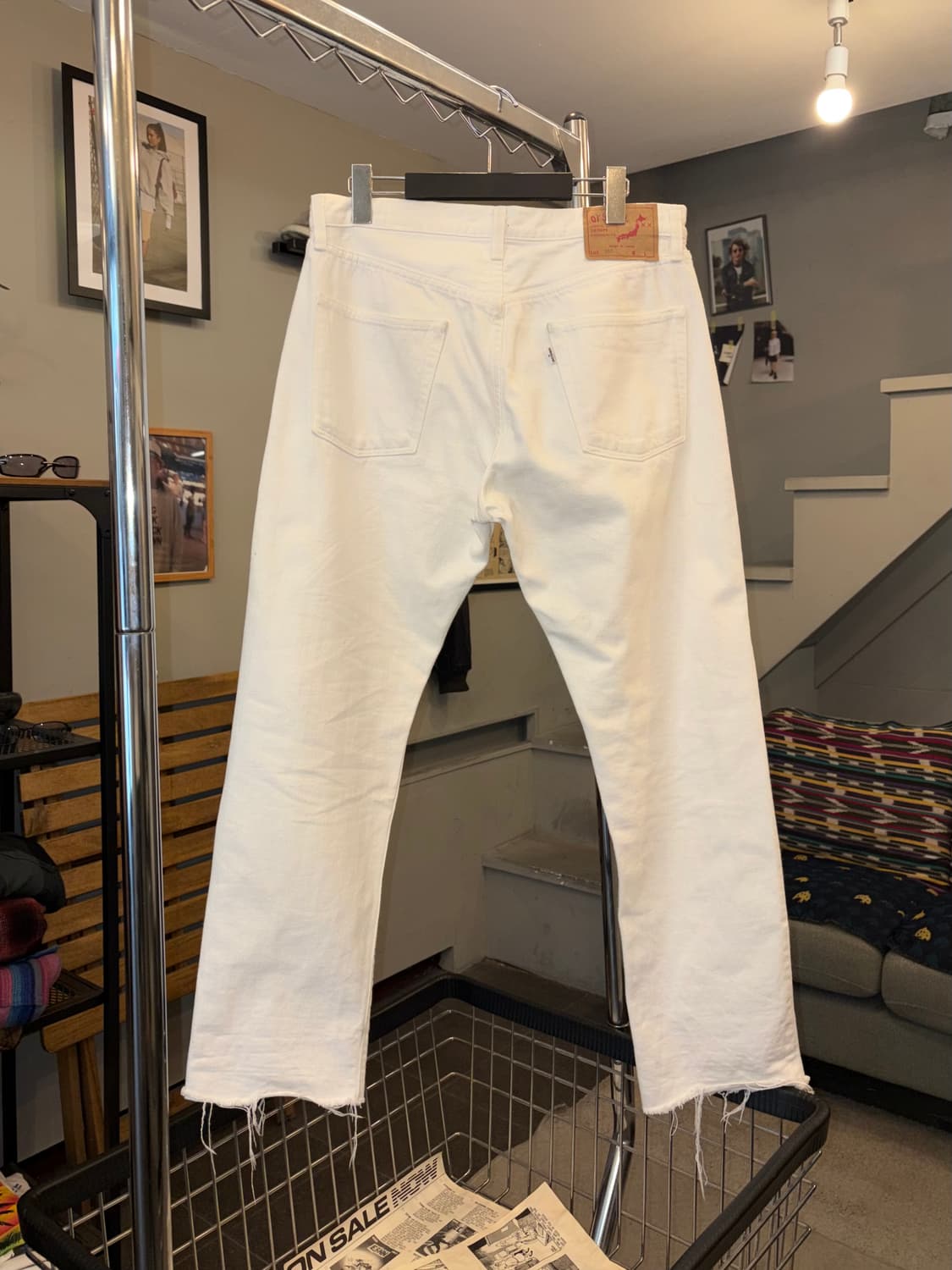 Orslow Lot. 107 IVY cut off white denim  상품이미지7