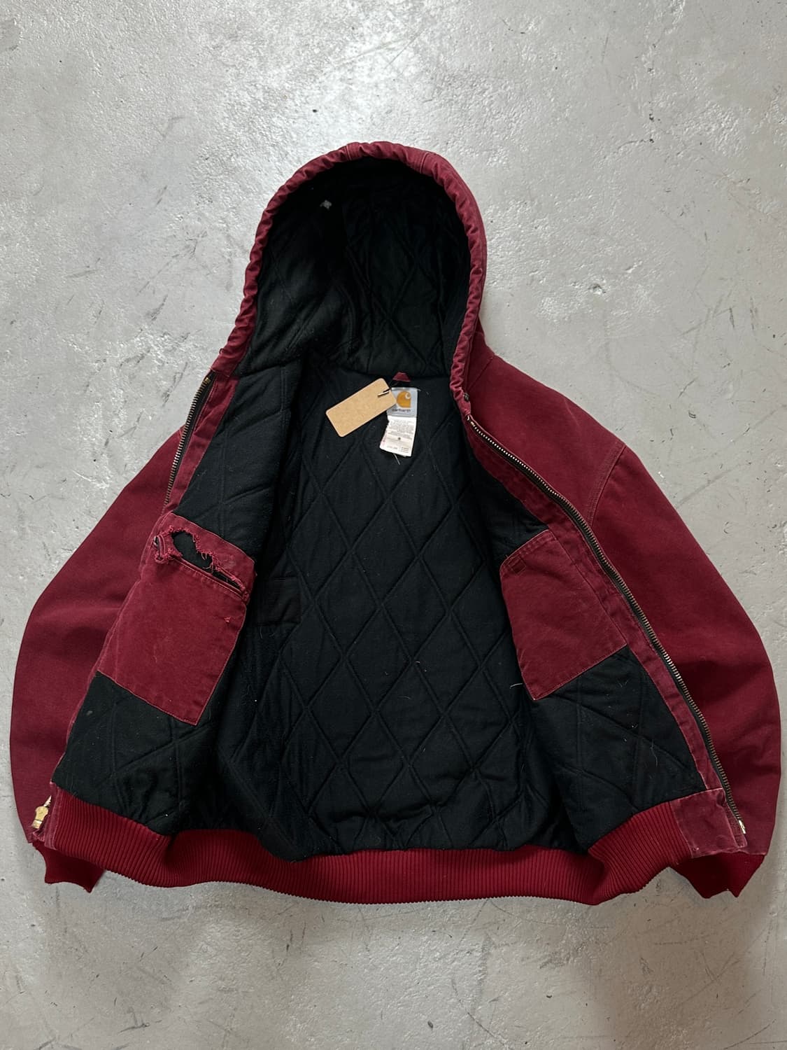 00's OG 칼하트 J130 CRI 액티브 자켓 칼하트 크림슨레드 상품이미지7