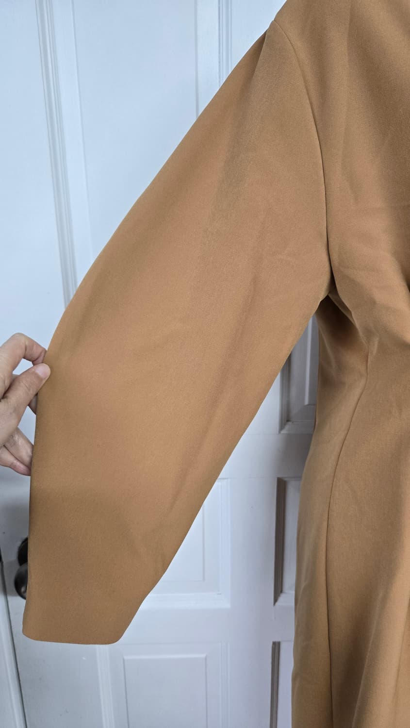 모한 카멜 더블 롱코트 상품이미지4