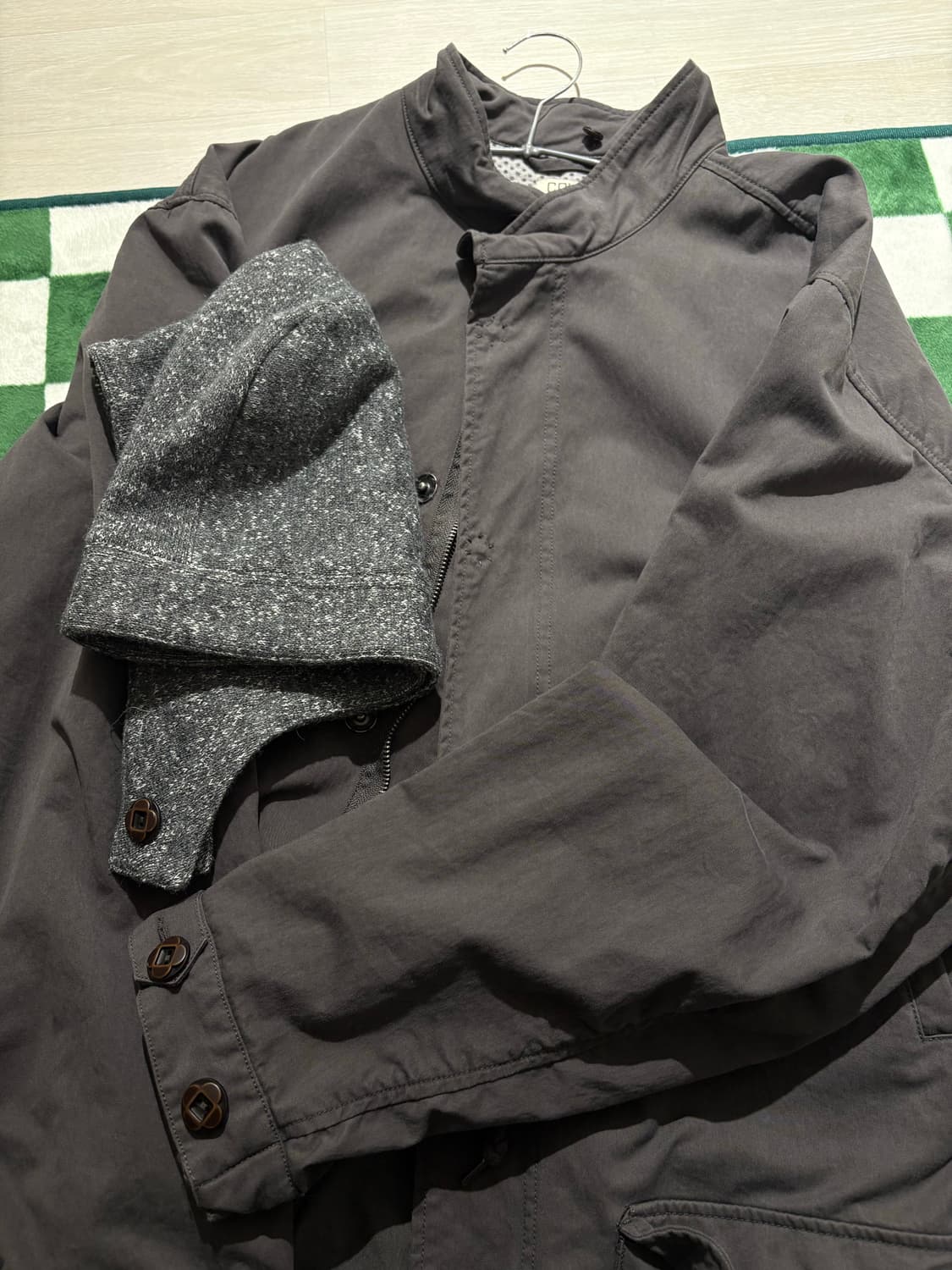 코이세이오 워시드 밀리터리 재킷 머드 차콜 상품이미지2