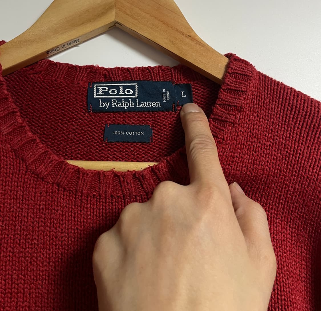 공용 폴로랄프로렌 꽈배기 니트 스웨터 L 상품이미지5