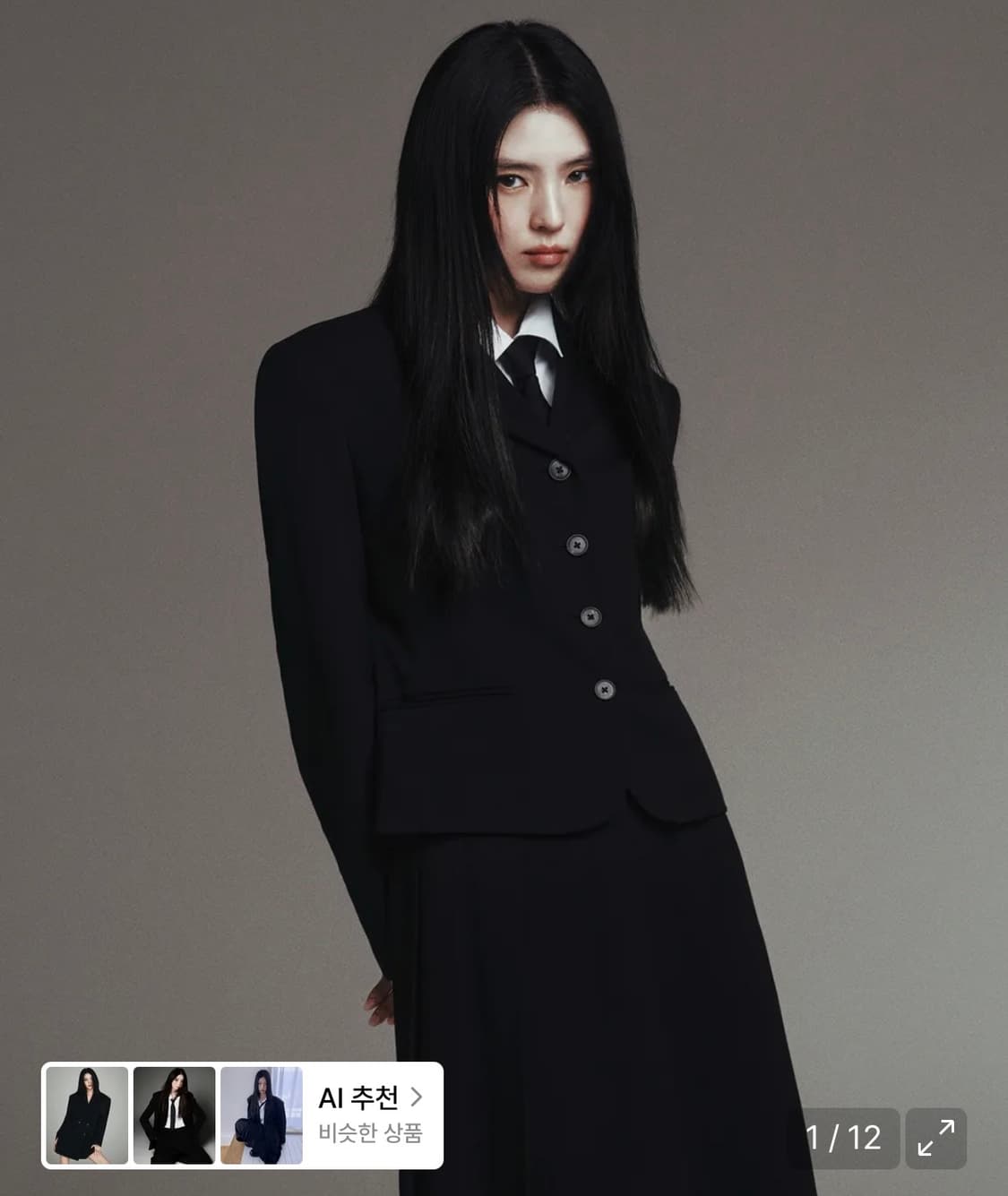 무신사스탠다드 우먼 4버튼 숏 블레이저 블랙 상품이미지1