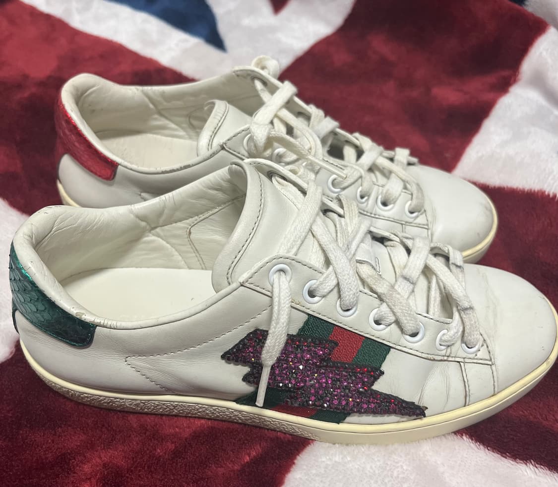 구찌 에이스 라이트닝 볼트 자수 스니커즈 36(240) 정품 상품이미지1