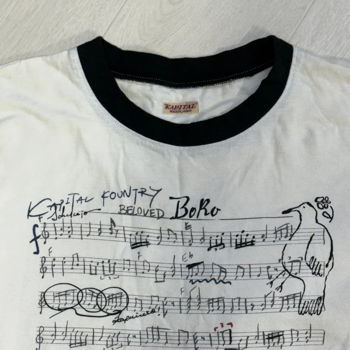 캐피탈 텐지쿠 링거티셔츠 악보프린팅 상품이미지3