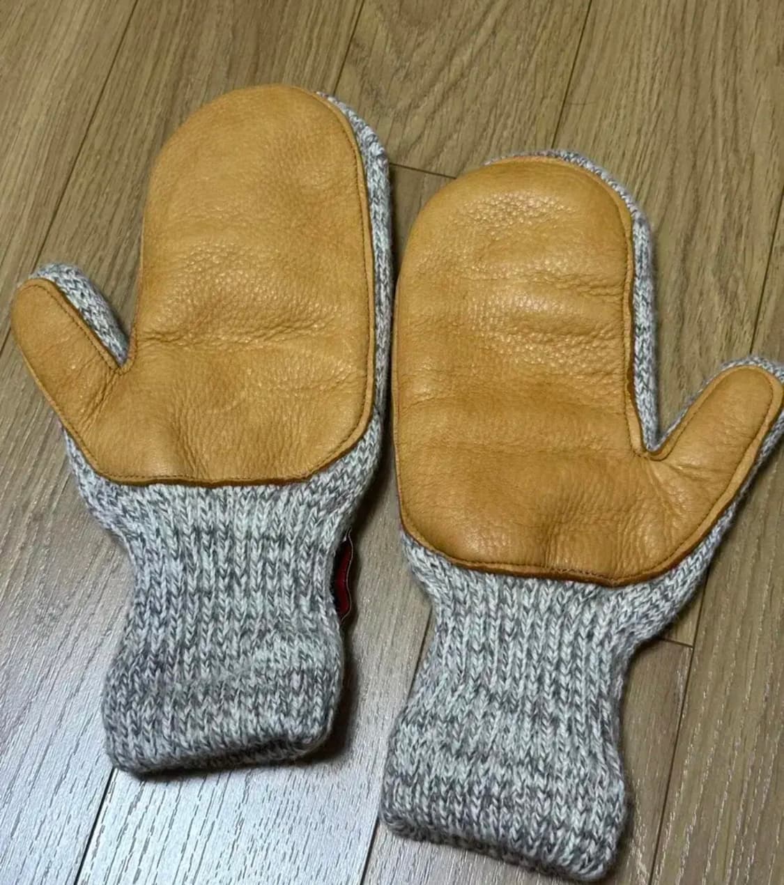 뉴베리니팅 사슴가죽 벙어리 장갑(남성용) 상품이미지1