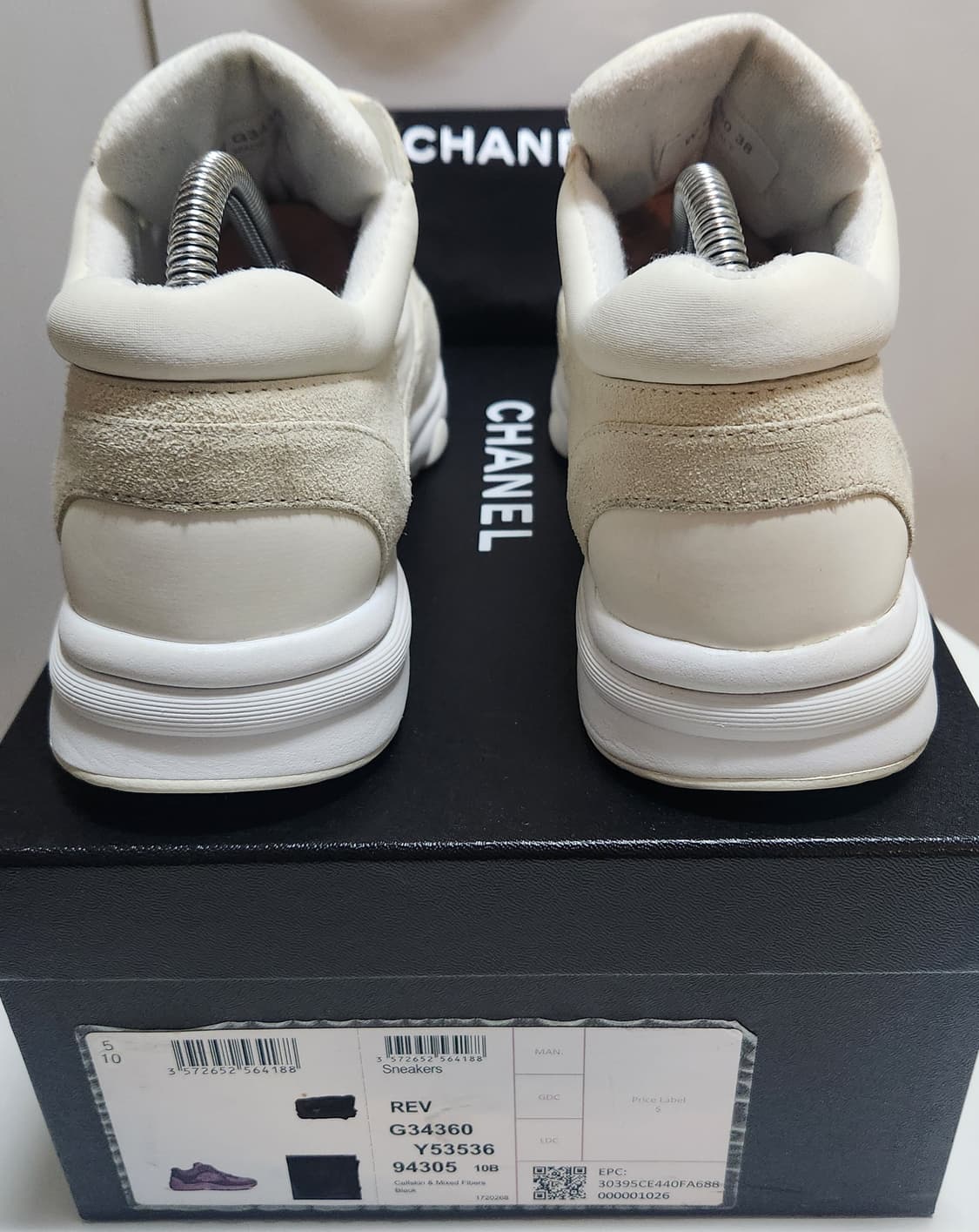 [정품]샤넬 스니커즈 운동화 CC로고 크루즈 테니스 38 새상품급 한정판 상품이미지6