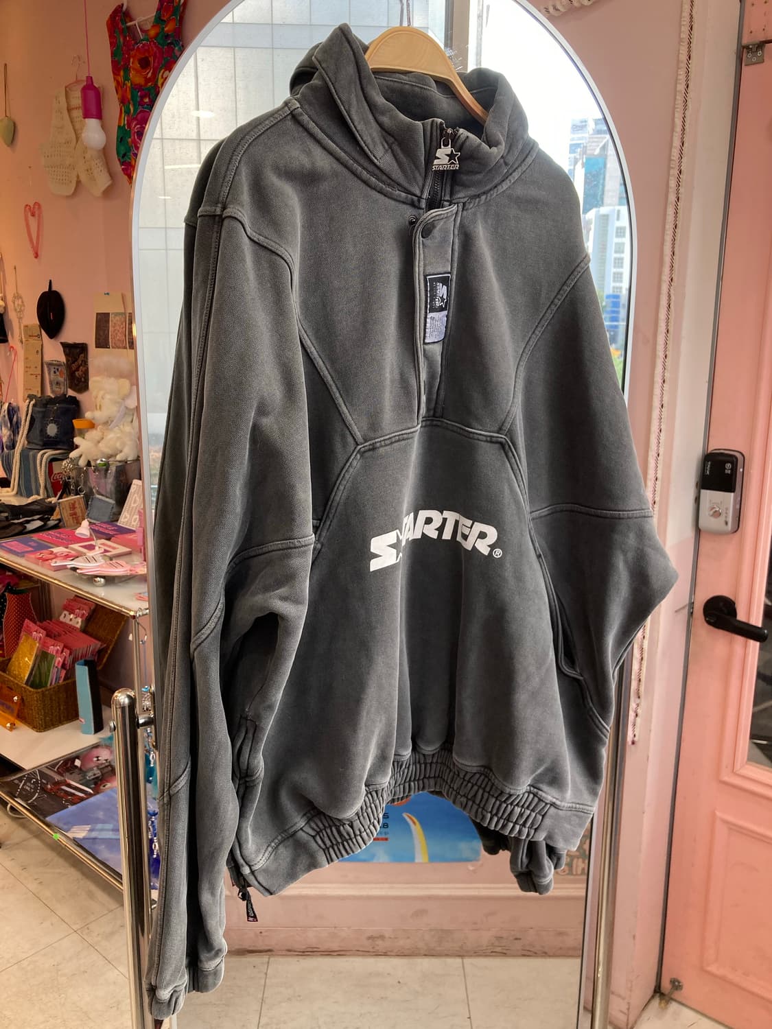 Starter 그레이 아노락 후드 상품이미지1