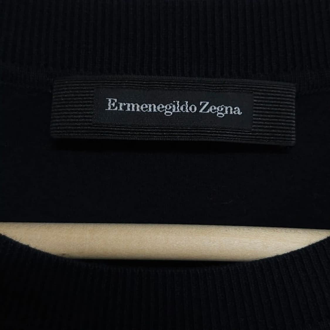 100~105 Zegna 제냐 반팔 티셔츠 체스트 로고 다크네이비 상품이미지5