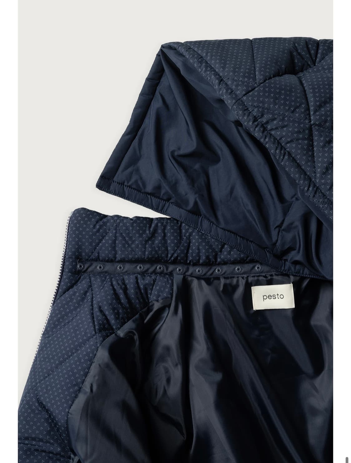 HOODED QUILTED JUMPER DARK LAKE 상품이미지5
