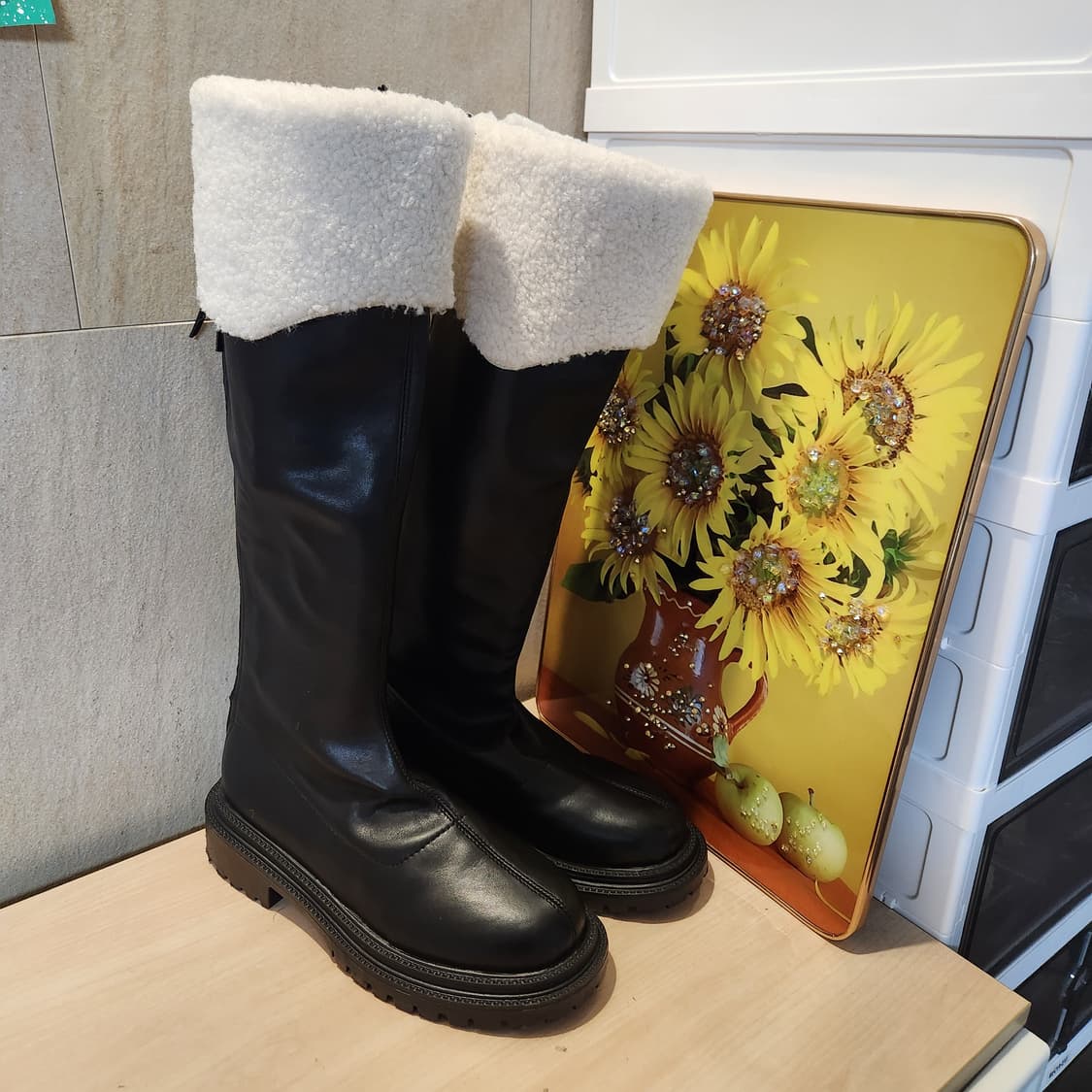 “겉가죽+안기모 퍼🔥 따뜻함 미쳤다… 양털 롱부츠”245 상품이미지2