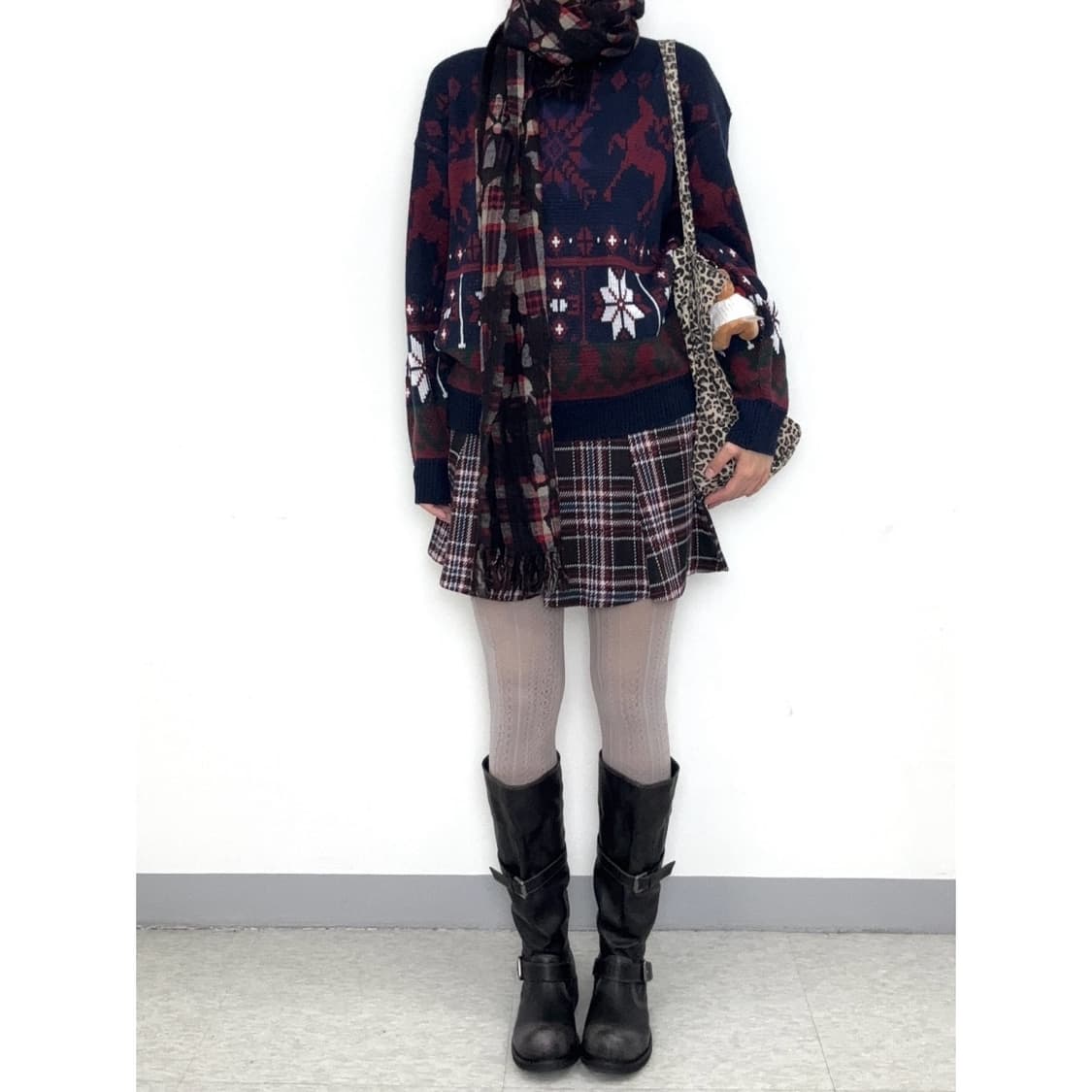 빈티지 노르딕 니트 스웨터 상품이미지2