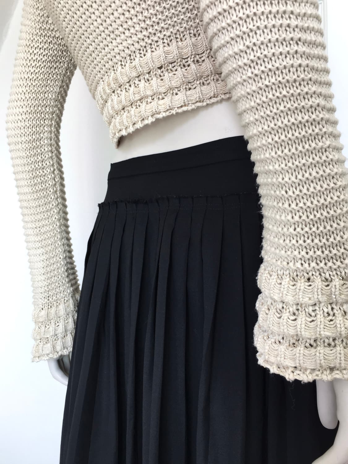 Belted Pleated Wrap Midi Skirt 상품이미지6