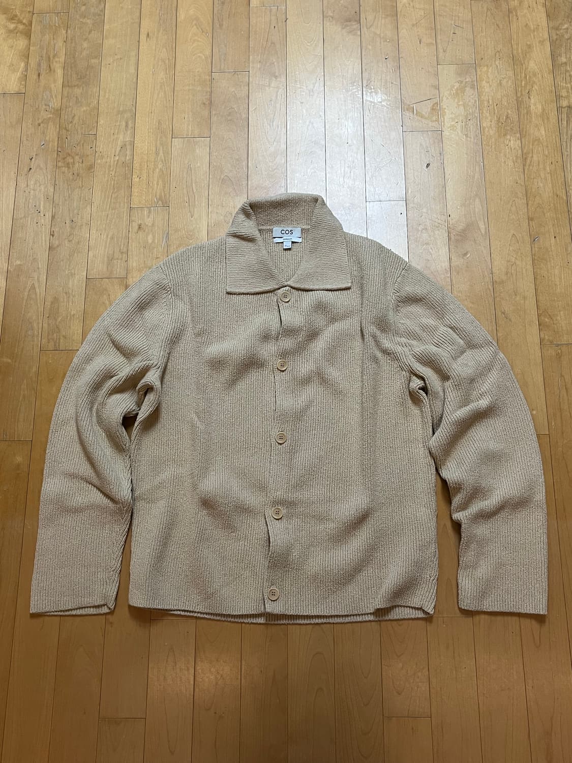 COS 부클레 니트 가디건 베이지 L사이즈 상품이미지4