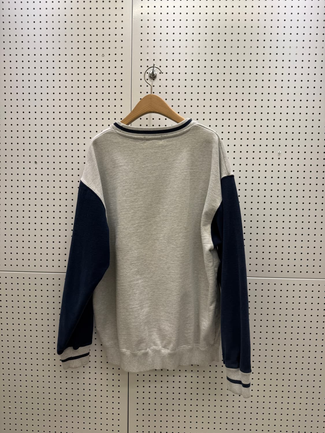 빈티지 엑스라지 배색 크루넥 스웻셔츠 U1444 상품이미지3
