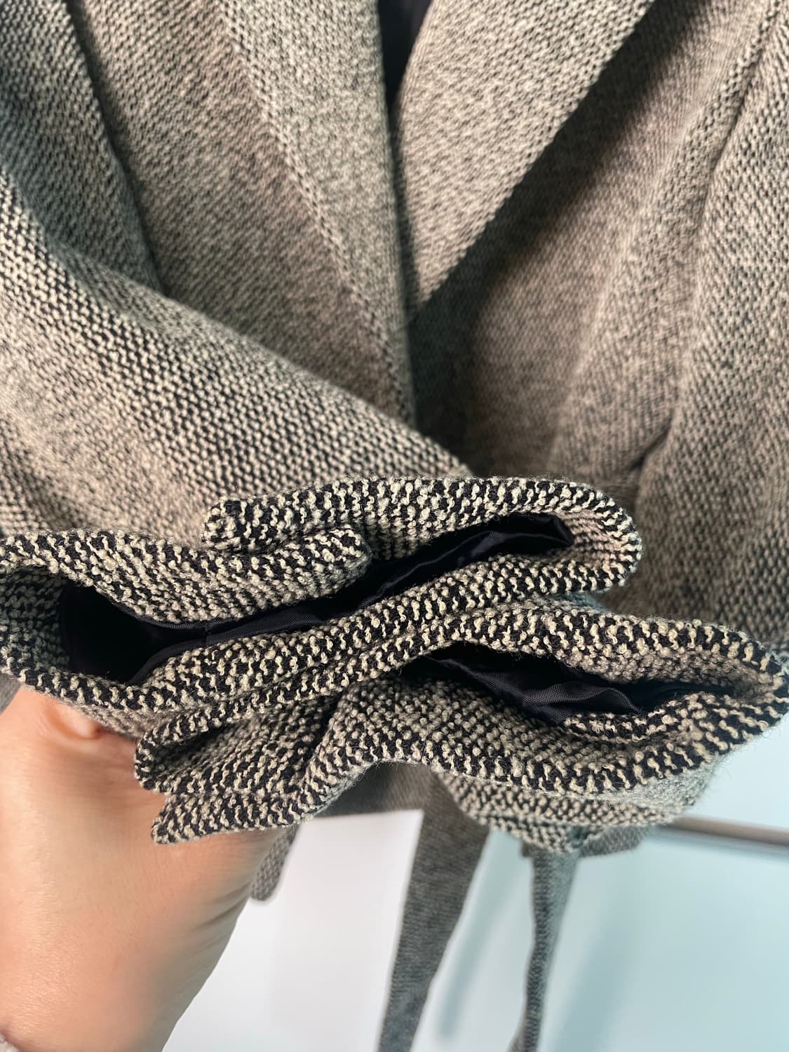 MaxMara 막스마라 헤링본 벨트 자켓 상품이미지4