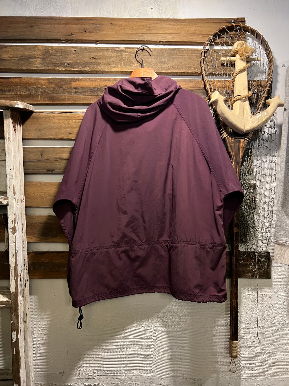 [L]90's 엘엘빈 USA Made 버건디 나일론 마운틴 아노락 자켓 상품이미지8