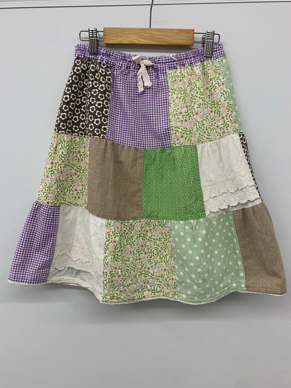 모리 패치워크 미디스커트 상품이미지4