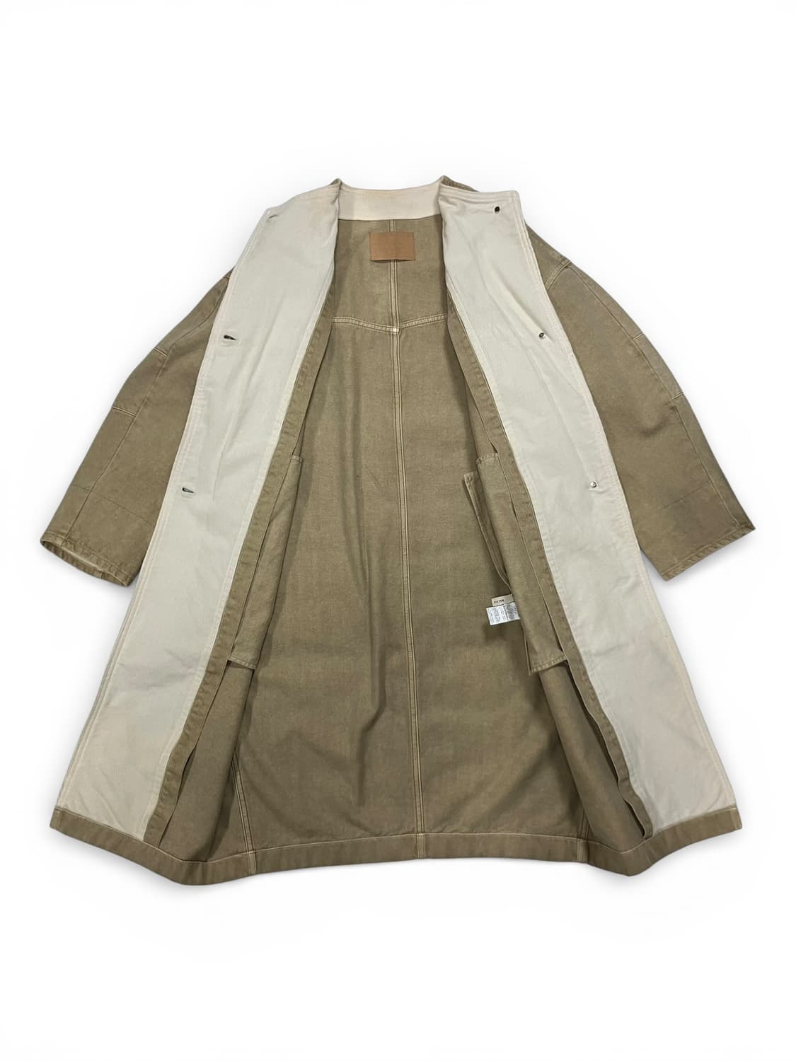 시스템 코튼 베이지 코트 S 상품이미지3