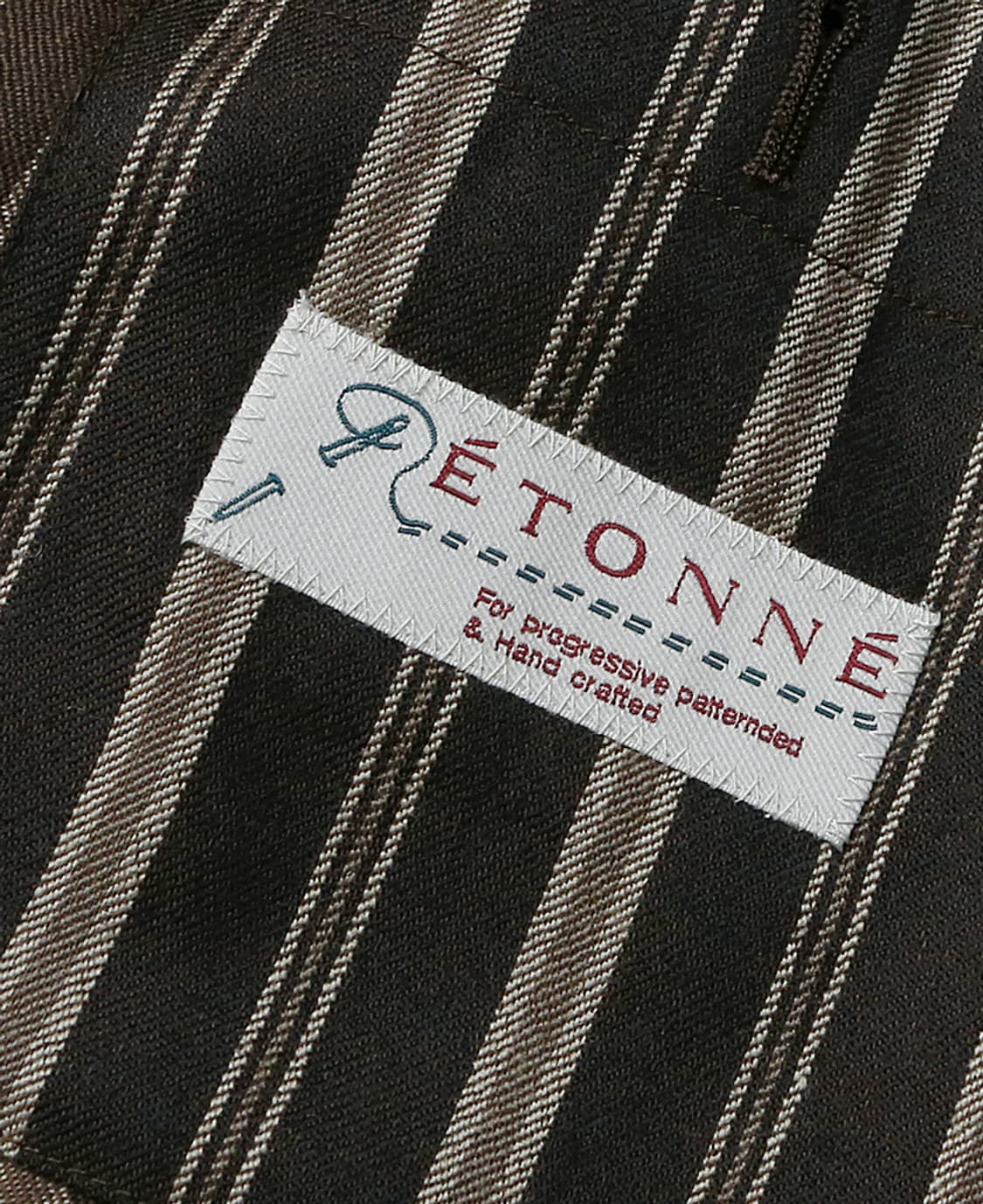 에토네 [Etonne] 아브라함 문 브라운 스트라이프 마초 더블 수트 상품이미지6