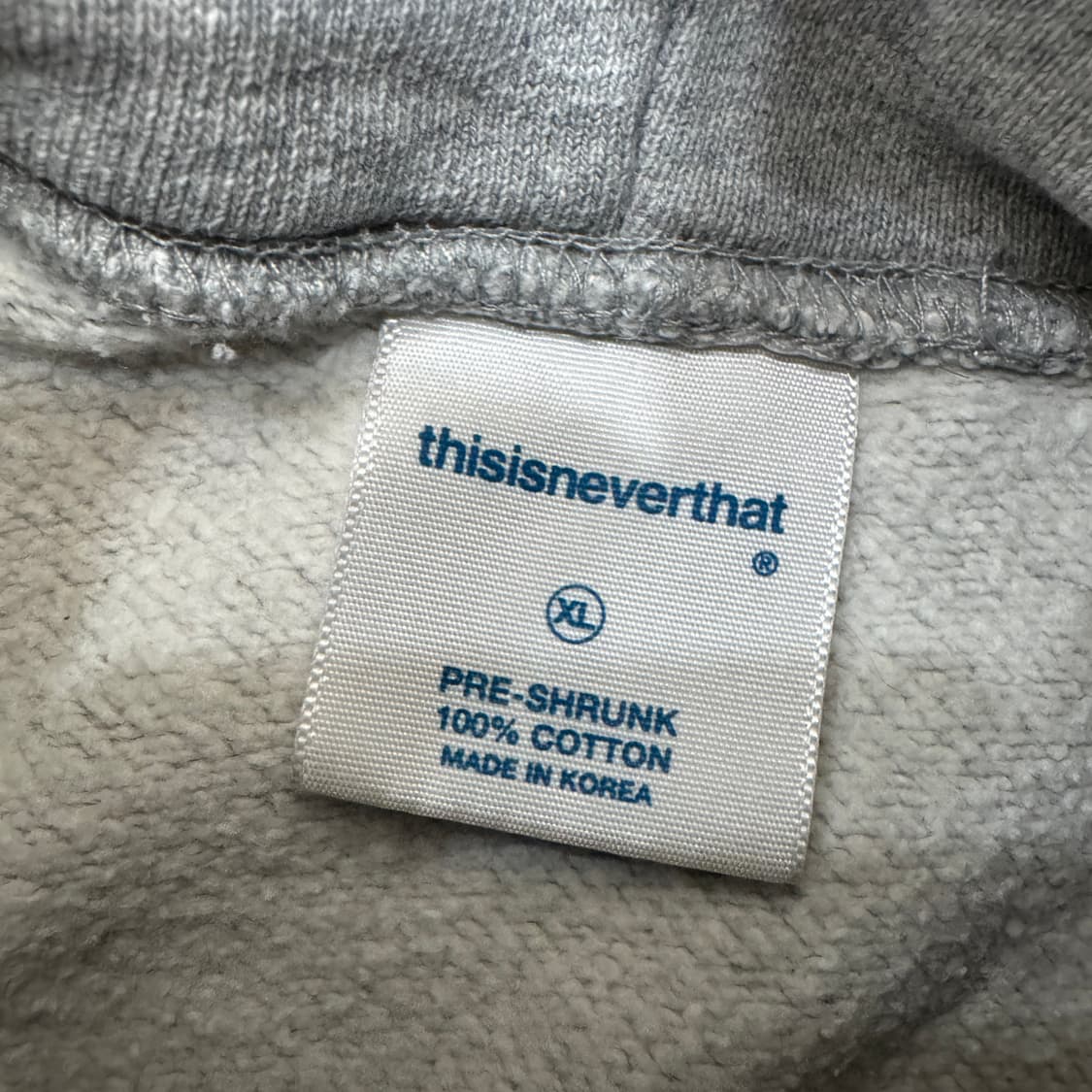 XL 디스이즈네버댓 디네댓 그레이 후드 티셔츠  . 상품이미지7
