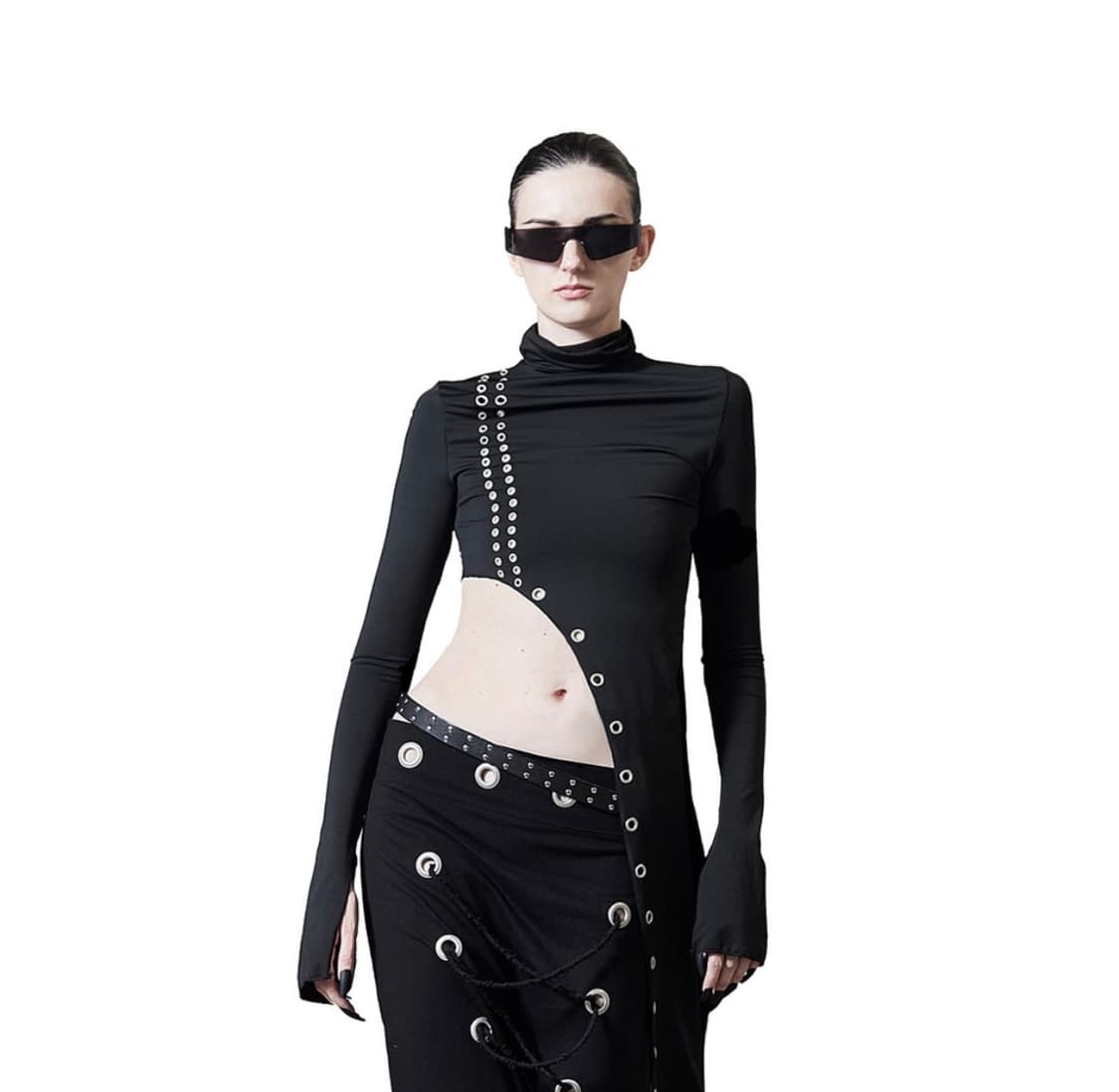 Eyelet track maxi layer top 상품이미지1