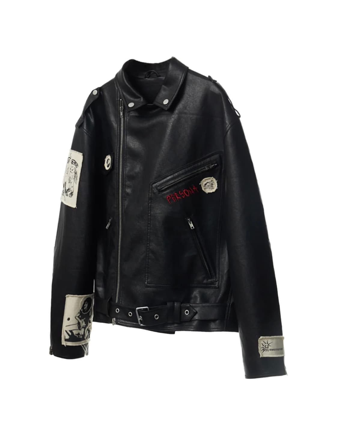 [새제품] emobrother 패치 레더 자켓 상품이미지1