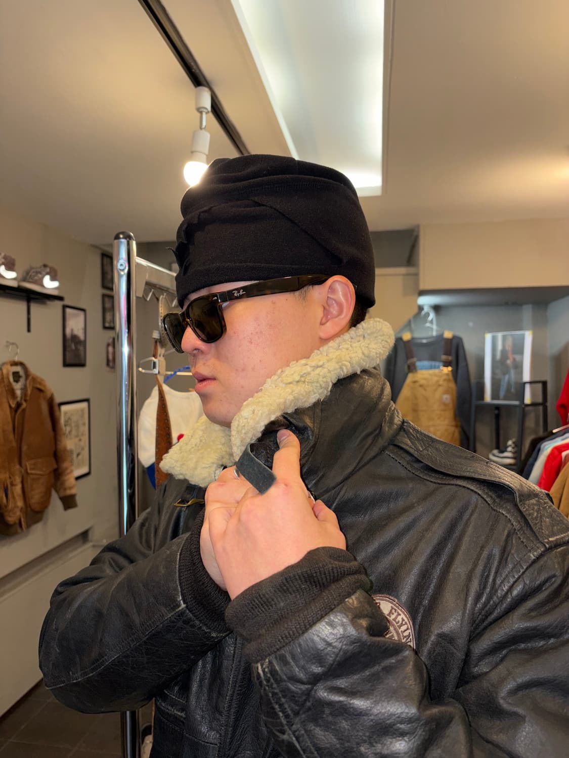 80’s American  cow-leather A-2 bomber  상품이미지10