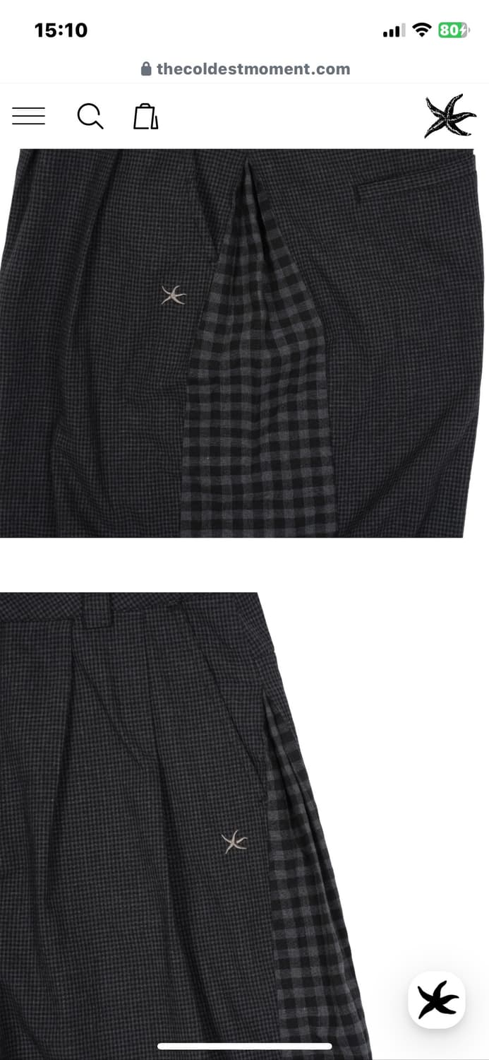 더콜디스트모먼트 스타피쉬 체크 팬츠 starfish check pants 상품이미지3