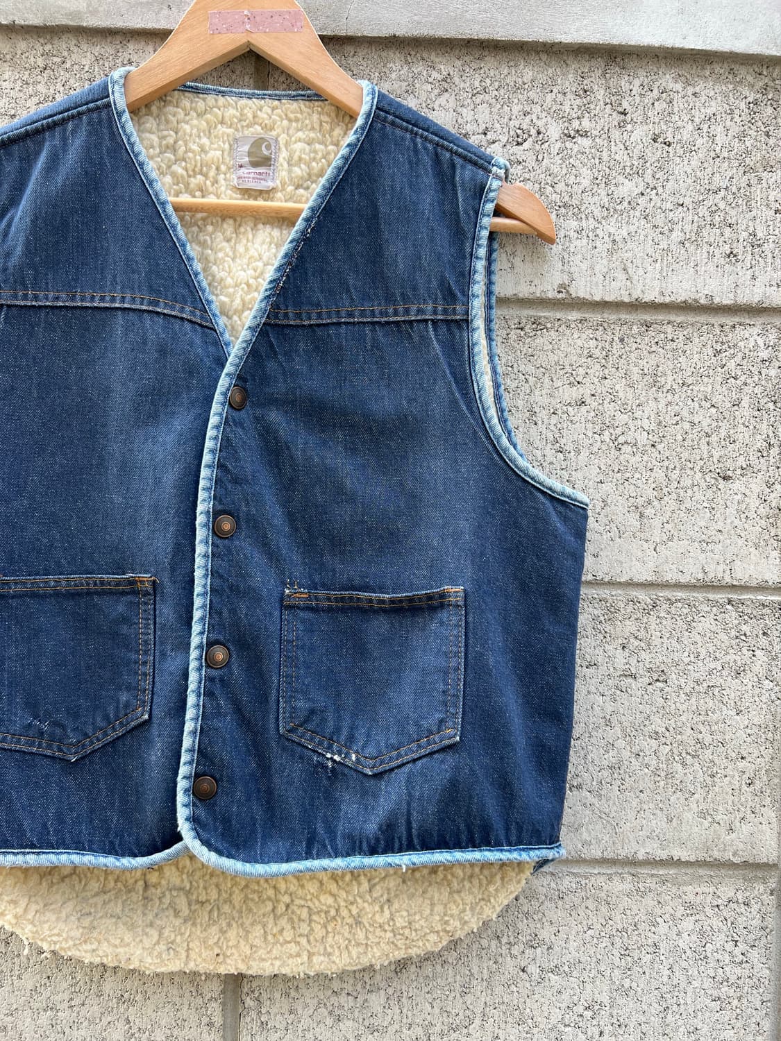 1970s CARHARTT DENIM SHERPA 70s칼하트베스트 상품이미지6