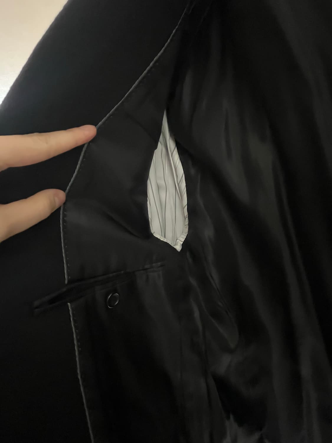 솔리드옴므 캐시미어100% 블랙 롱코트 급처 우영미 상품이미지7