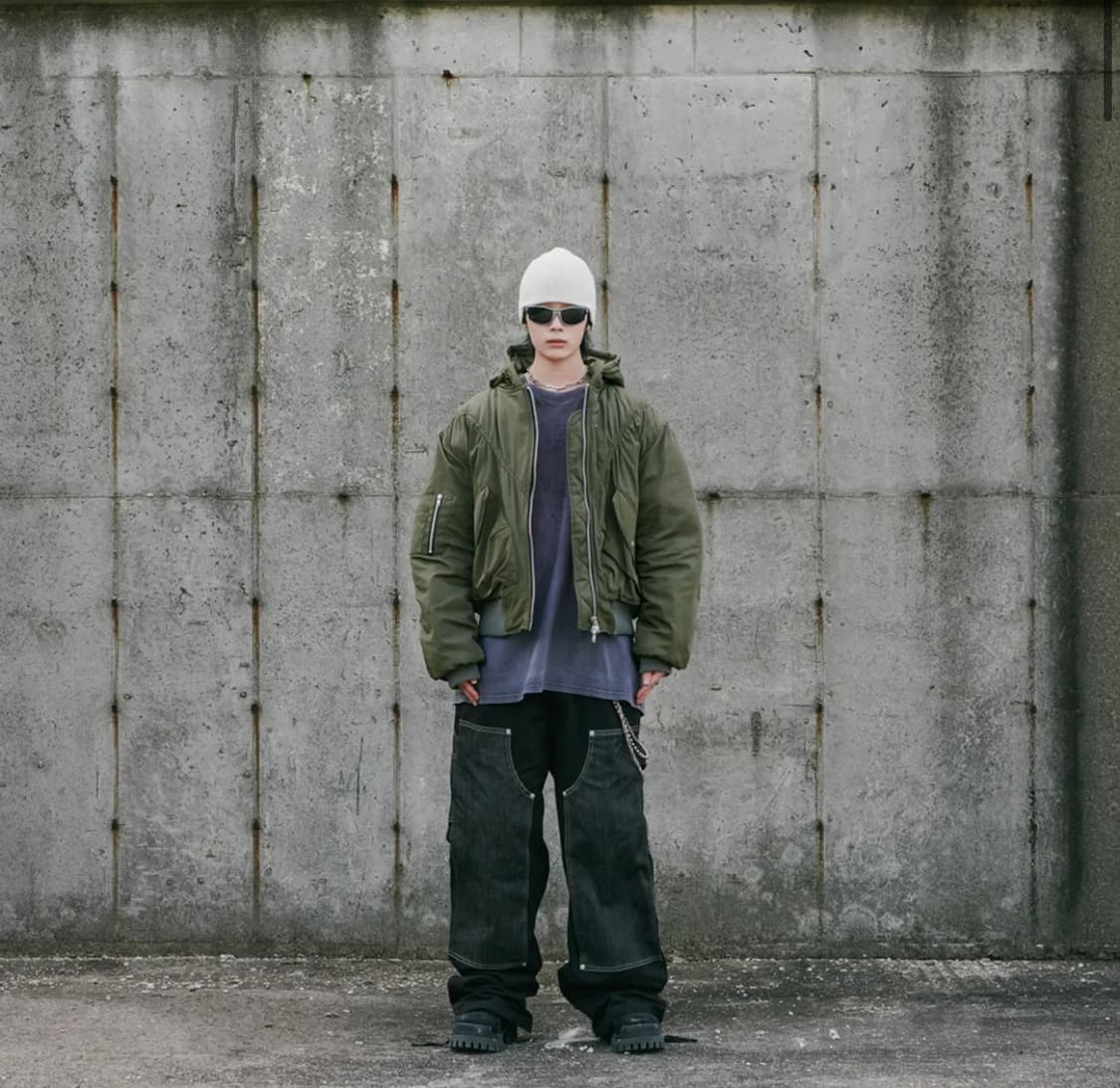 로어링라드 후드 셔링 ma-1 카키 상품이미지1